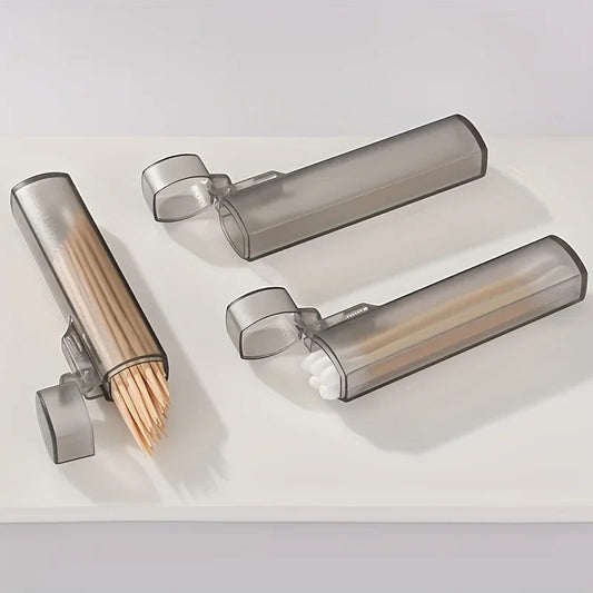 Portable Plastic Toothpick Case - Clear Toothpick Holder for Outdoor