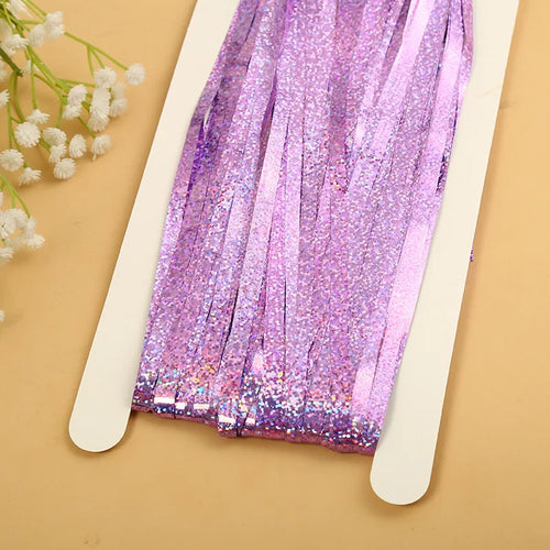Cheap as a Party Metallic Tinsel Foil Fringe Curtains Backdrop for