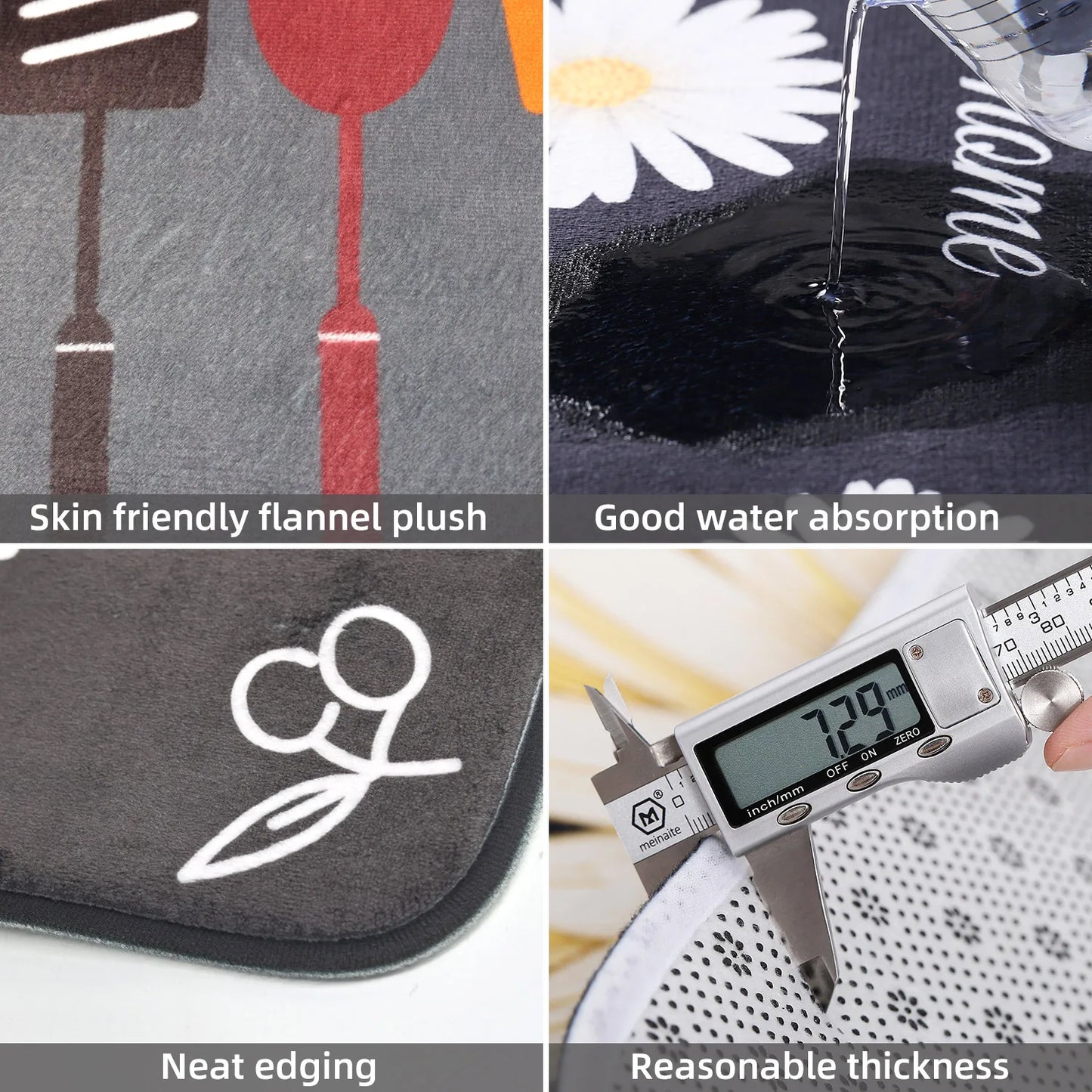 Multi-purpose Sponge Water Absorption Mat: Kitchen, Bathroom Bathroom