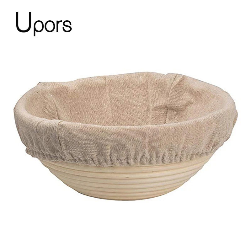UPORS Rattan Bread Proofing Basket Natural Oval Rattan Wicker Dough
