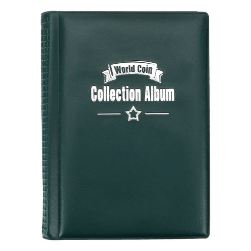 HWZXYXGS 120/60 Pockets Artificial PU Leather Coins Collection Album