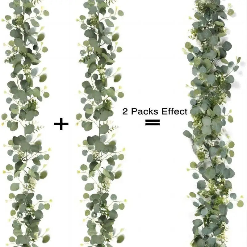 1pcArtificial Eucalyptus Leaves Greenery Garland Faux Plant Spring