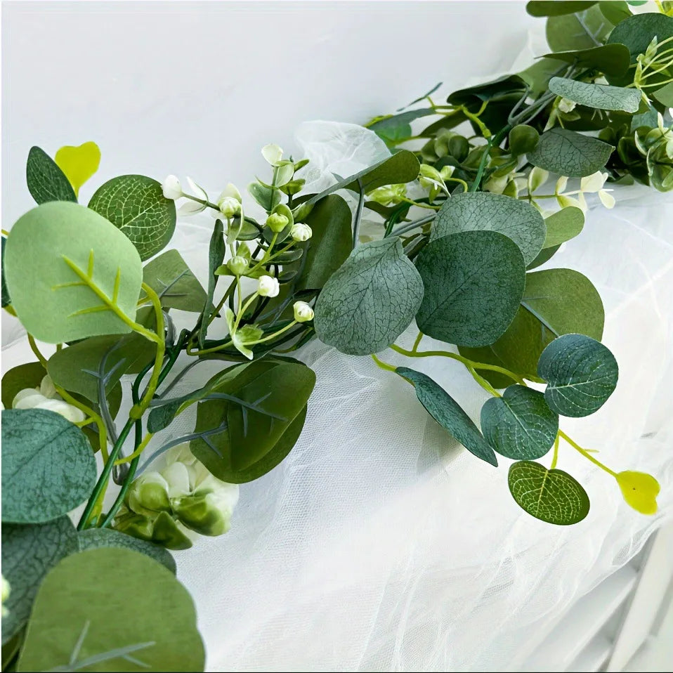 1pcArtificial Eucalyptus Leaves Greenery Garland Faux Plant Spring