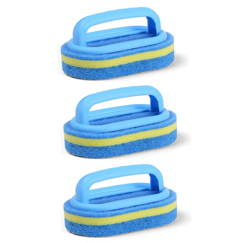 Sponge Cleaning Brush With Handle Bathtub Tile Scrub Brush Kitchen