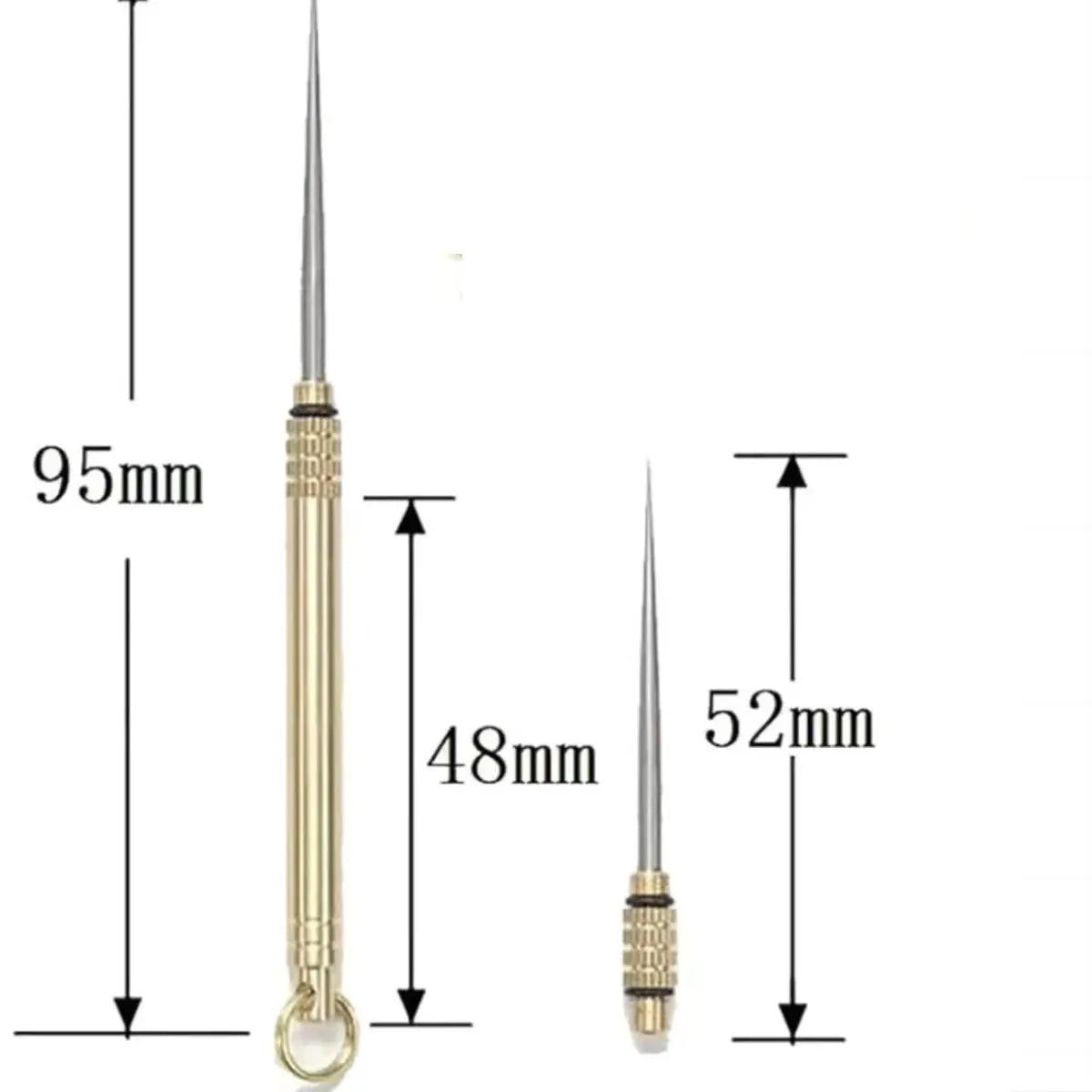 High-end multi-functional brass one-piece toothpick, fruit keychain,