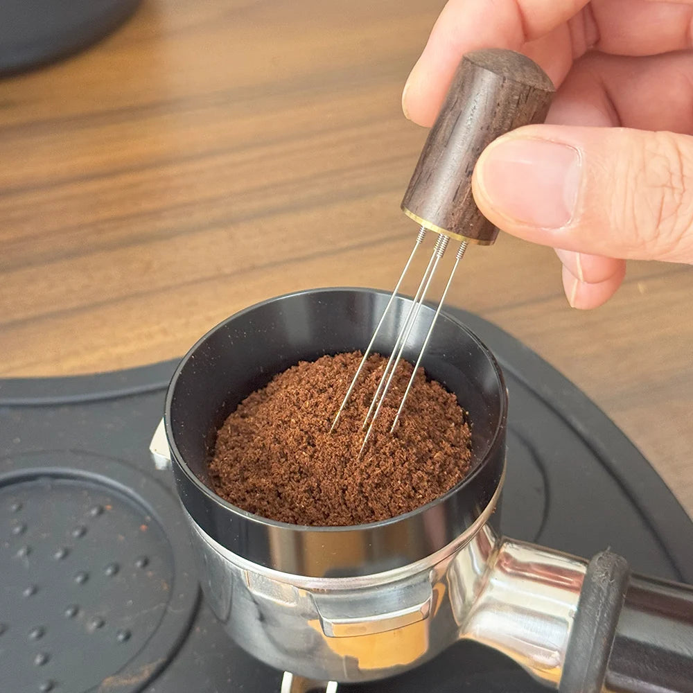 Espresso Coffee Stirrer Needle Distributor Coffee Powder Stirrer Wood