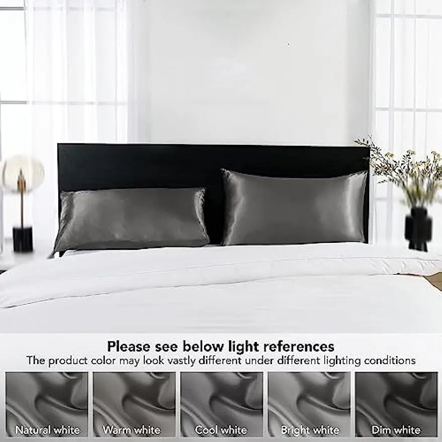 2pcs Satin Silk Pillowcase for Hair and Skin, Coral Pillow Cases