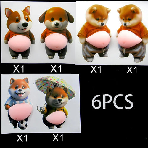 3D Shiba Inu Stickers – Cute Orange Apparel Shiba Inu Stickers, 3D