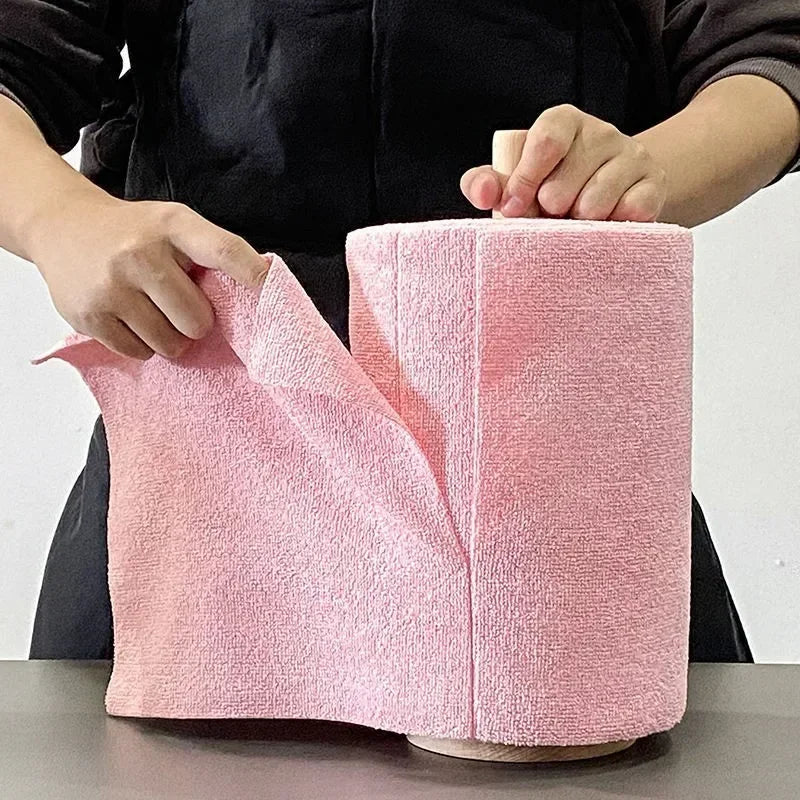 Reusable Cleaning Wipe Household Kitchen Cloth Microfiber Towel Rolls
