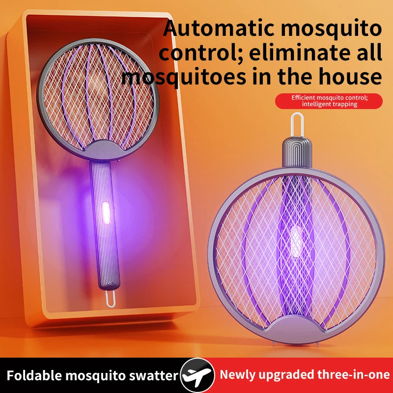 Foldable Electric Mosquito Swatter 3-in-1 Electric Mosquito Killer