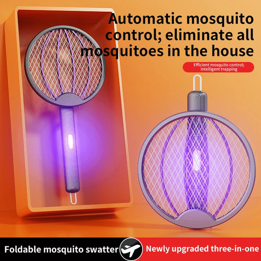 Foldable Electric Mosquito Swatter 3-in-1 Electric Mosquito Killer