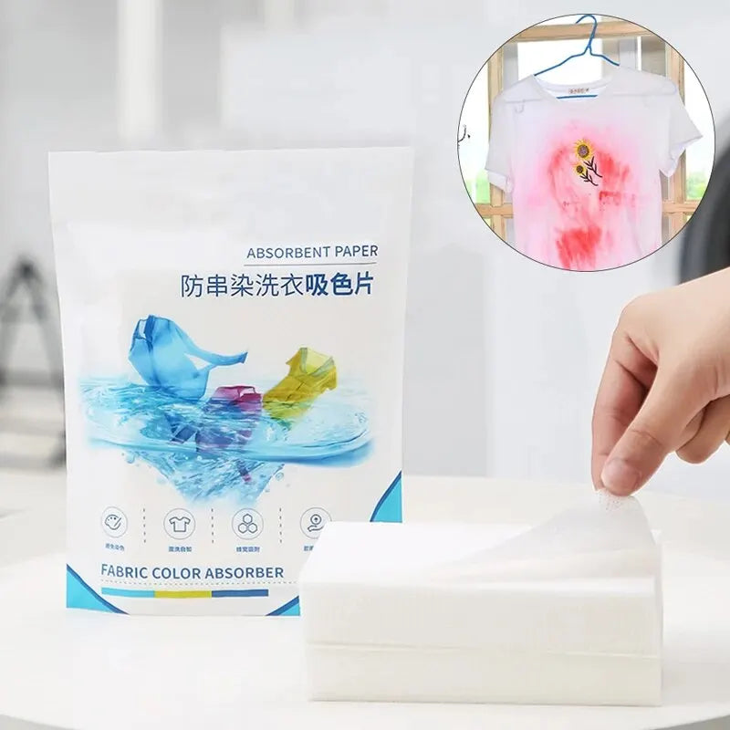 50 PCS/Bag Laundry Tablets Laundry Paper Absorption Washing