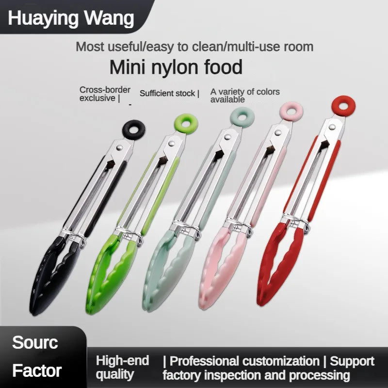 1 piece high temperature resistant nylon stainless steel food clip