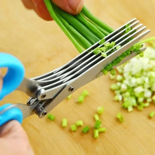 Multi-functional Stainless Steel 3/5 Layer Kitchen Scissors Pepper