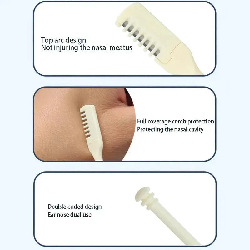 5/10Pieces 360°Rotating Nose Hair Trimmer（Manual）Unisex Nose Hair