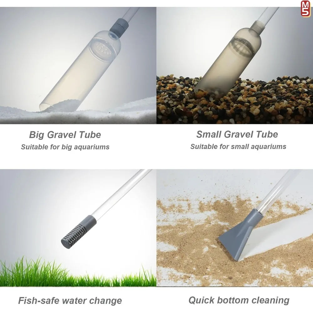 Aquarium Siphon Vacuum Cleaner Tool Set for Large Fish Tank