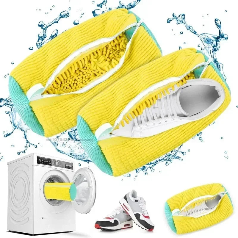 1/2PCS Wash Shoes Bag Padded Net Laundry Shoes Protector Fluffy fibers