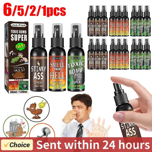6pcs-1pcs 30ml Halloween Props Liquid Fart Spray Non Toxic Stink Bomb