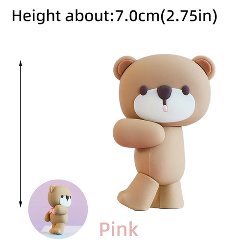 New 3D Bear Cake Topper Baby Shower Bear Decoration Boy Girl Happy 1st