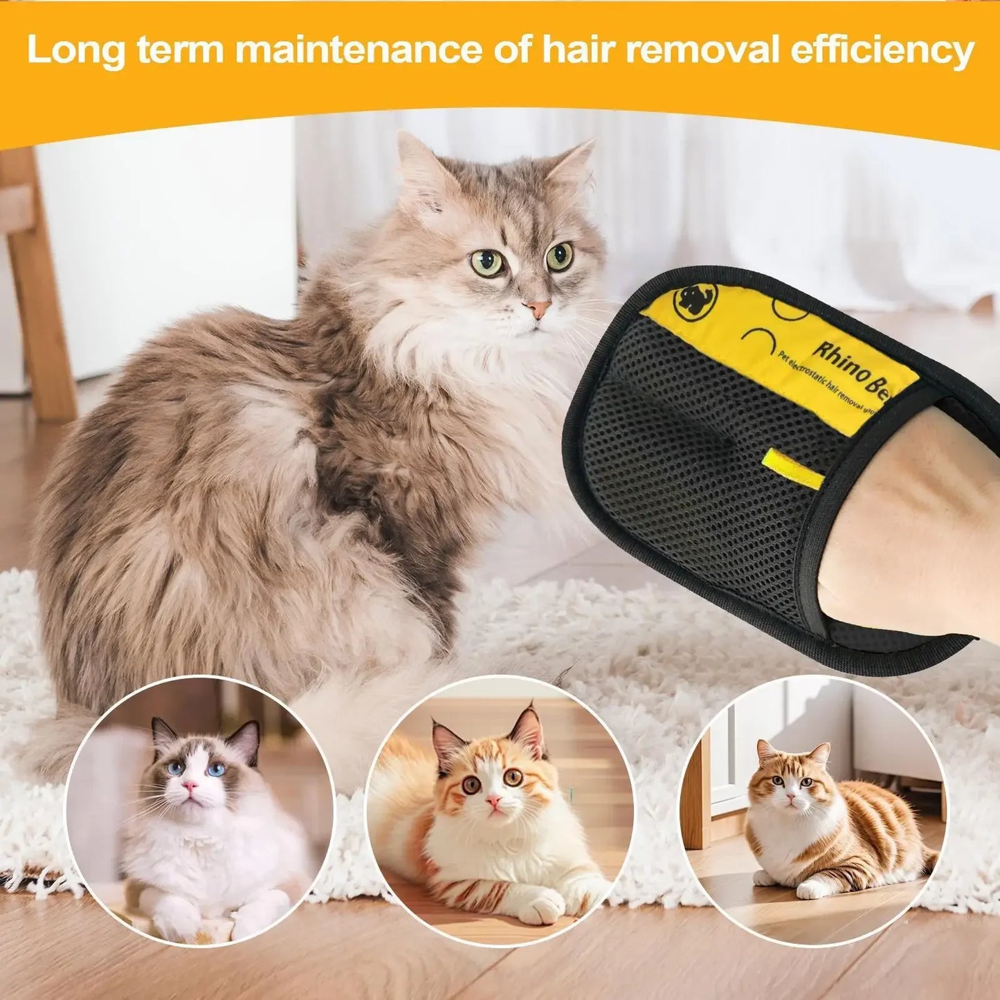 Pet Electrostatic Hair Removal Gloves Dog Cat Hair Removal Brush
