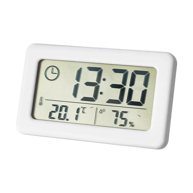Mini Digital Clock Temperature & Humidity Display Portable Desk Clock