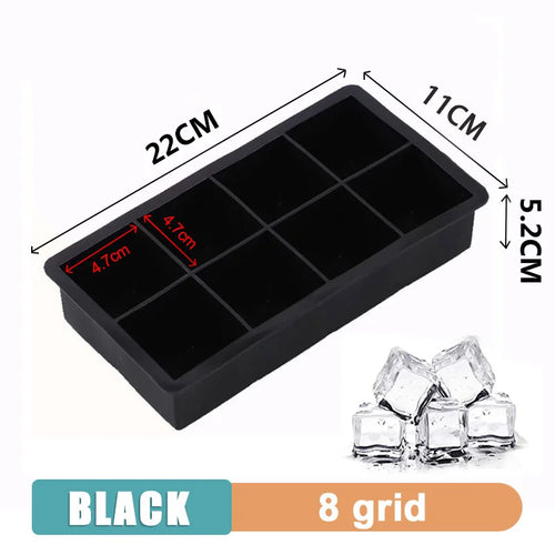 4/6/8/15 Grid Big Ice Tray Mold Giant Jumbo Large Food Grade Silicone