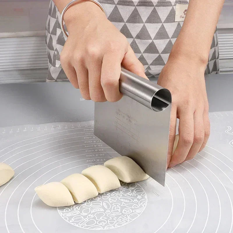 Stainless Steel Scale Cake Scraper DIY Dough Pastry Spatulas