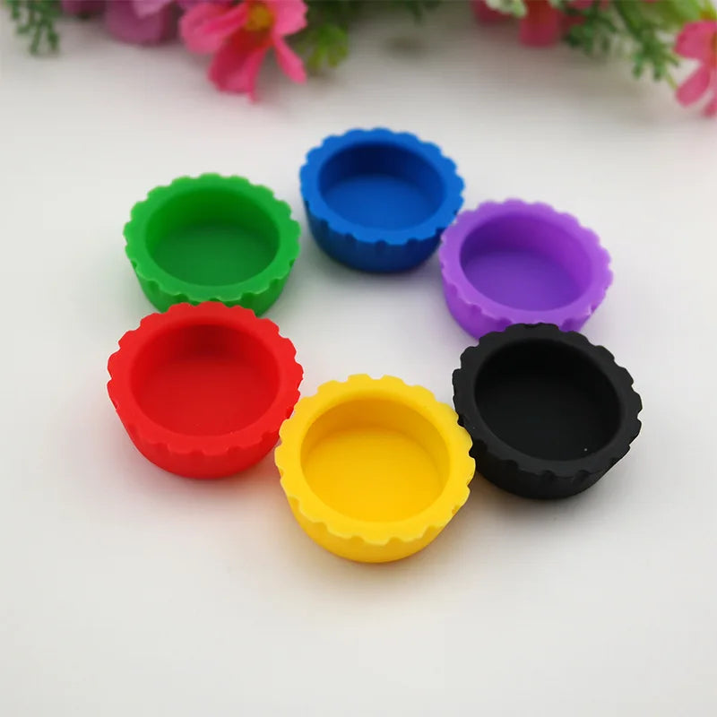 2/12/24Pcs Candy Colors Silicone Beer Bottle Caps Bar Home Brewing