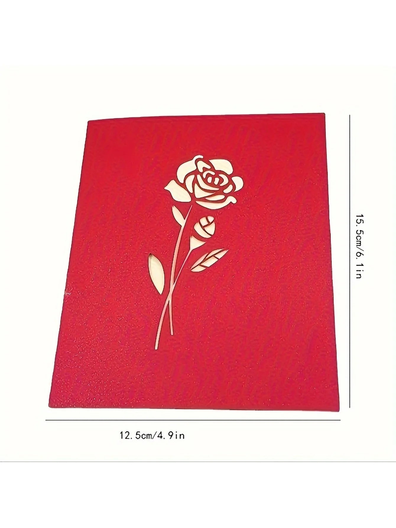 3D Pop-Up Happy Birthday Rose Card - Perfect for Anniversaries,