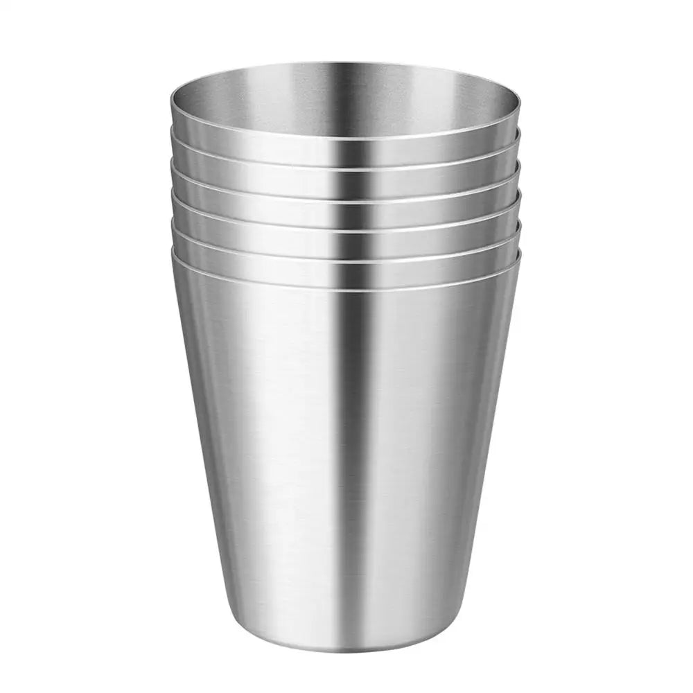 6Pcs/set Outdoor Practical Travel Stainless Steel Cups Mini Set