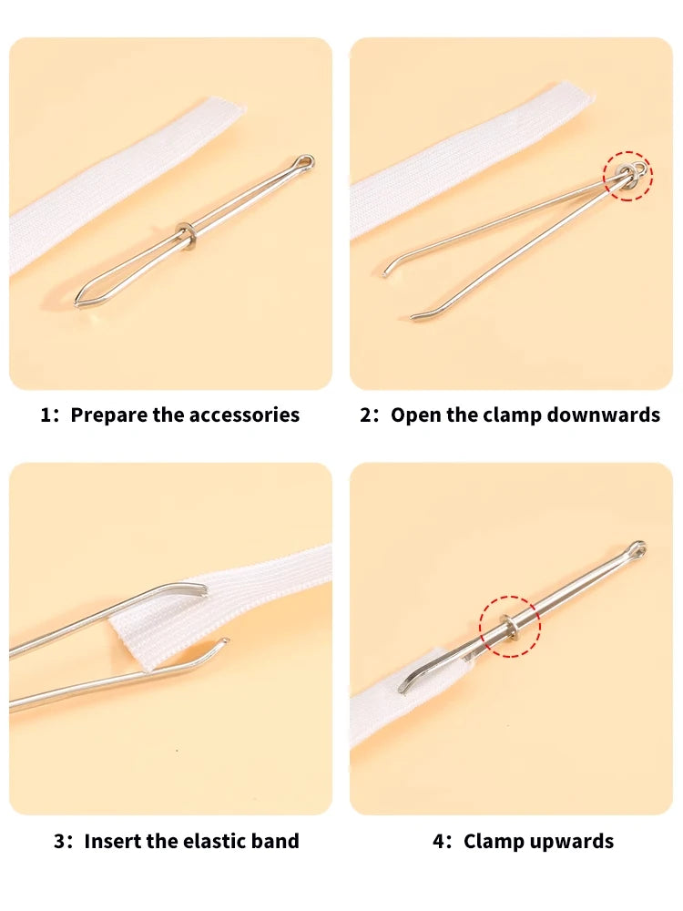 2/3/5/10pcs Stainless Steel Garment Clips Sewing DIY Tools Elastic