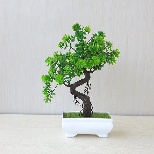 Artificial Plastic Plants Bonsai Small Tree Pot Fake Plant Potted