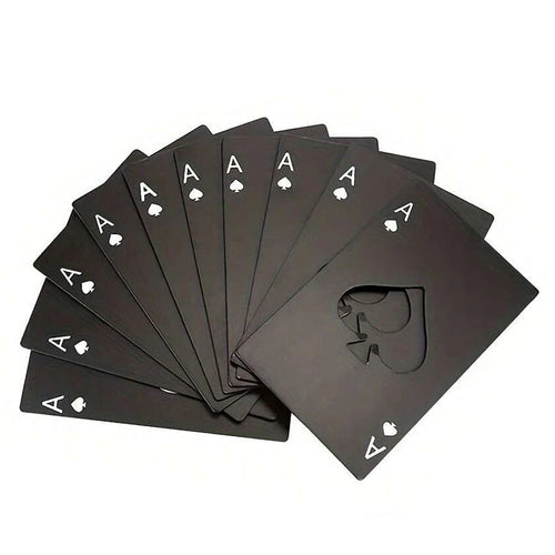 Stainless Steel  Spades A Winemaker Bottle Opener Playing Cards Bottle