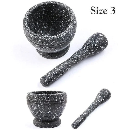 Resin Setmortar and Pestle Garlic Herb Spice Mixing Grinding Crusher