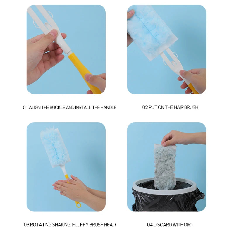 Double sided 360 ° electrostatic dust duster is used for large-scale