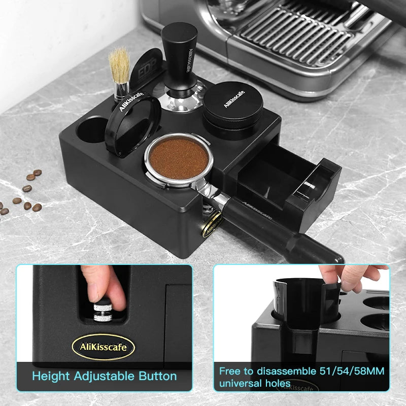 AliKisscafe Coffee Tamping Station Portafialter Holder 51mm 54mm 57