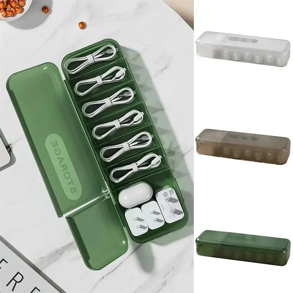 Plastic Wire Cable Storage Case Large Capacity Desktop Cable Collect