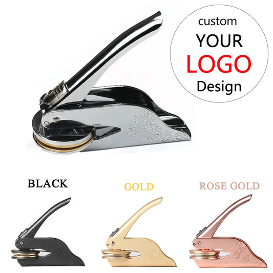 Embosser Stamp LOGO Customized Wedding Library Book Private Seals