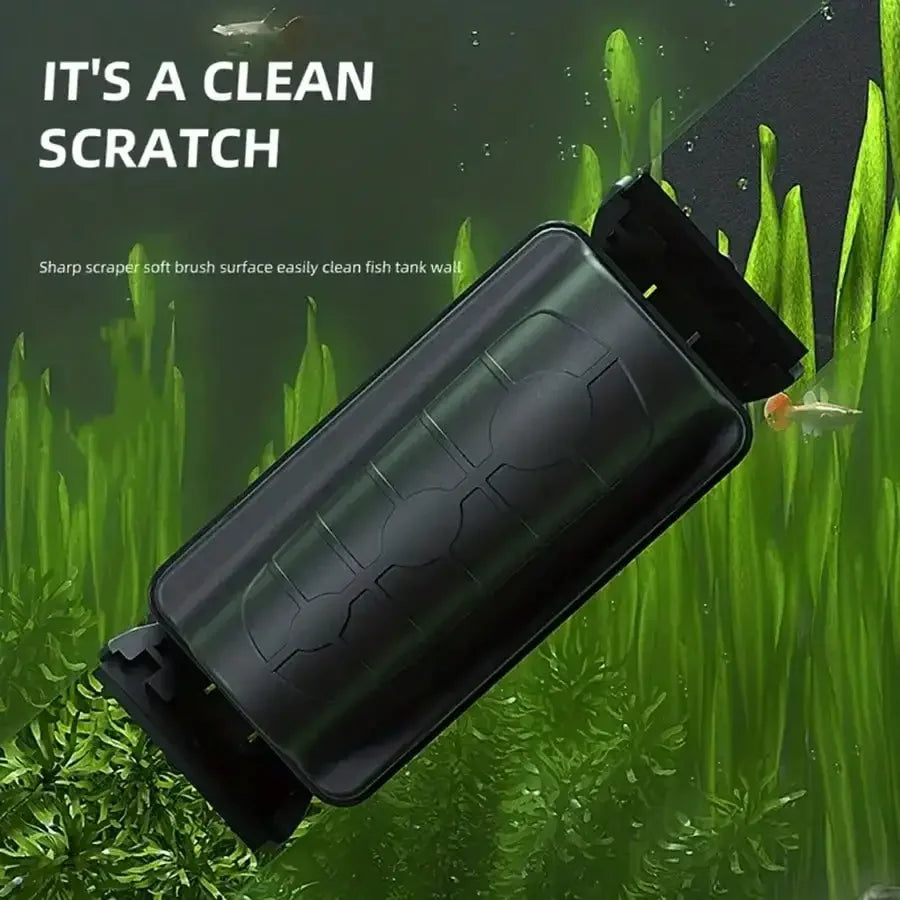 Double Blade Magnetic Aquarium Brush - Double - ended Scrapper -