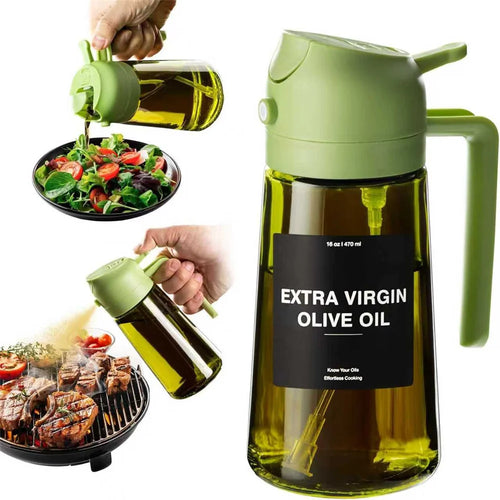 470 ml Oil Sprayer for Cooking,2-in-1 Olive Oil Dispenser and Oil