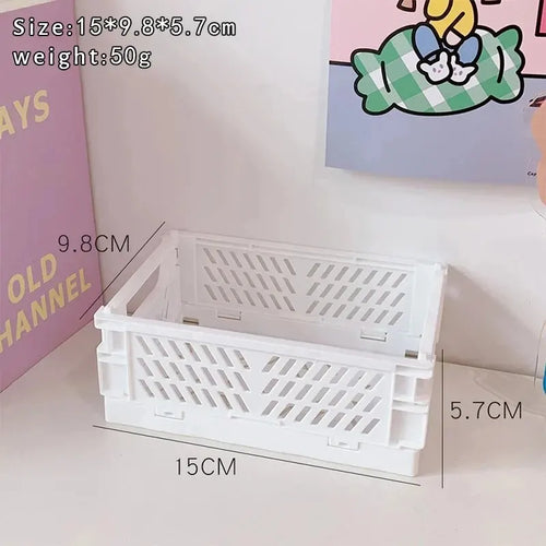 6 Color Organizing Storage Baskets Case Folding Student Desktop Basket