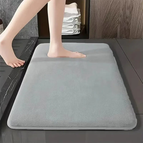 Absorbent Floor Mat Non Slip Bath Mat Anti Slip Coral Velvet Bathroom