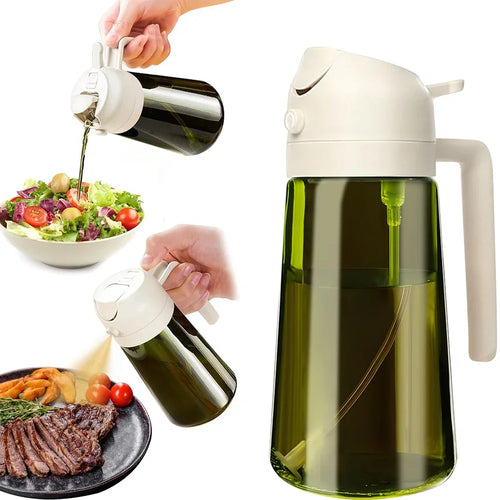 470ML/16oz Light-Blocking Dark Oil Sprayer for Cooking 2 in 1 Olive