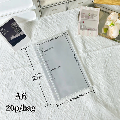 10/20/30/50 Pieces/Bag M5/A6/A7 Transparent Binder, Plastic Protective