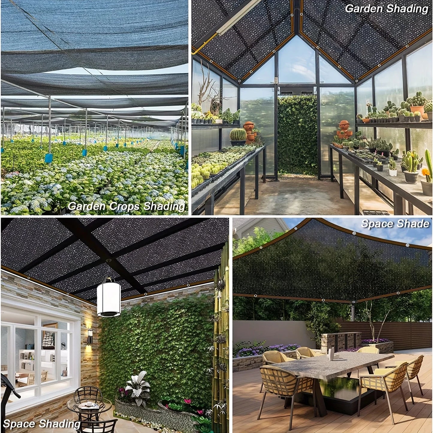 Black Shade Cloth Sunblock Mesh Cover Taped Edge With Grommets, Sun