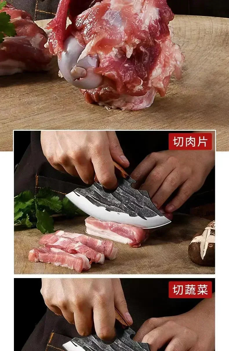 2025new Outdoor Pick Bones Dedicated Knife Hand-Forged Meat Cutting