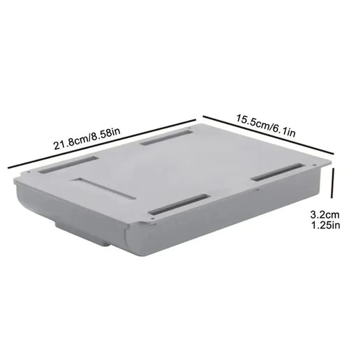 Hidden storage box, desk storage drawer, self-adhesive plastic desktop