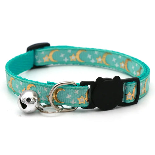 Cat Collar With Bell Cartoon Star Moon Dog Puppy Cat Kitten Collar