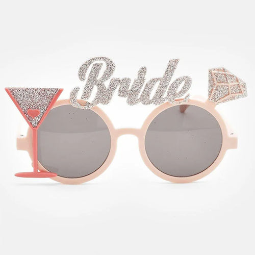 Bachelorette Party Heart Shaped Glasses Black White Pink Avocado Green