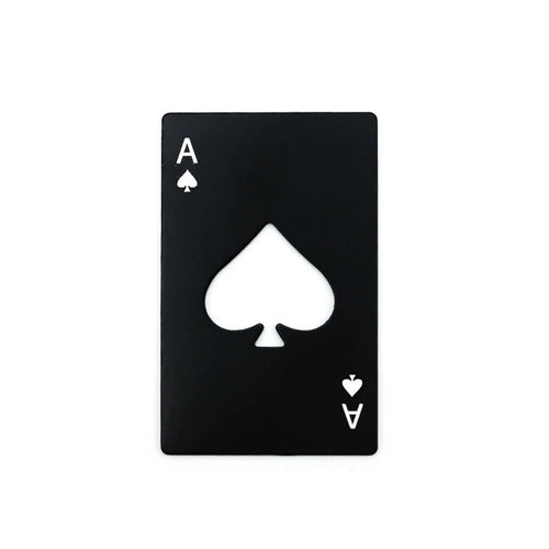 Stainless Steel  Spades A Winemaker Bottle Opener Playing Cards Bottle